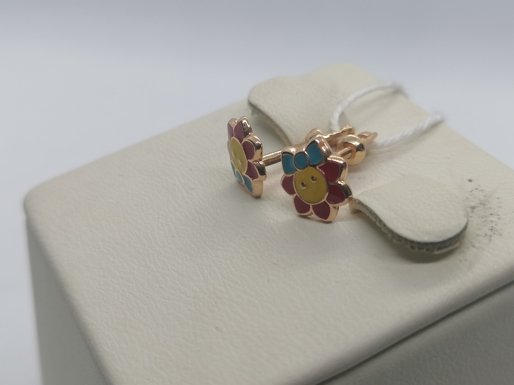 СКМИ585 СЕРЬГИ С КАМНЯМИ (Au 585)