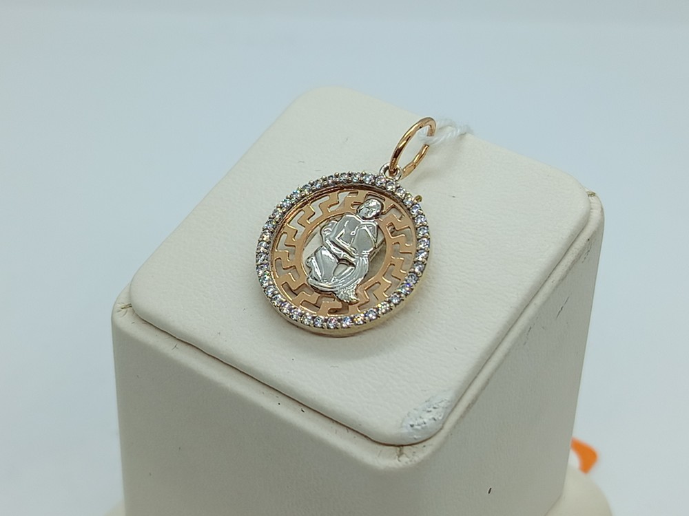 ПОДВЕСКА ЗНАК ЗОДИАКА ВОДОЛЕЙ Au 585