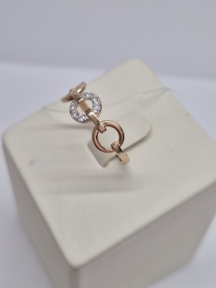 КОЛЬЦО С КАМНЯМИ (Au 585)