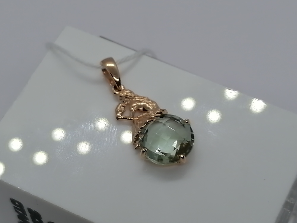 ПОДКМ585 ПОДВЕСКА С КАМНЕМ (Au 585)