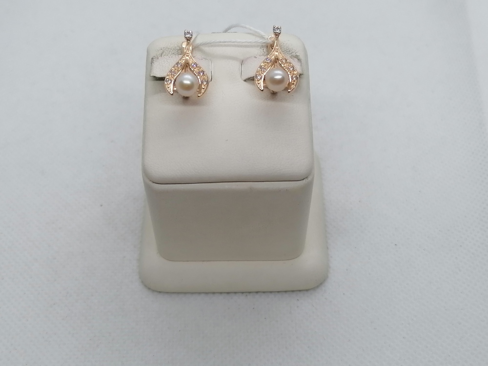 СКМИ585 СЕРЬГИ С КАМНЯМИ (Au 585)