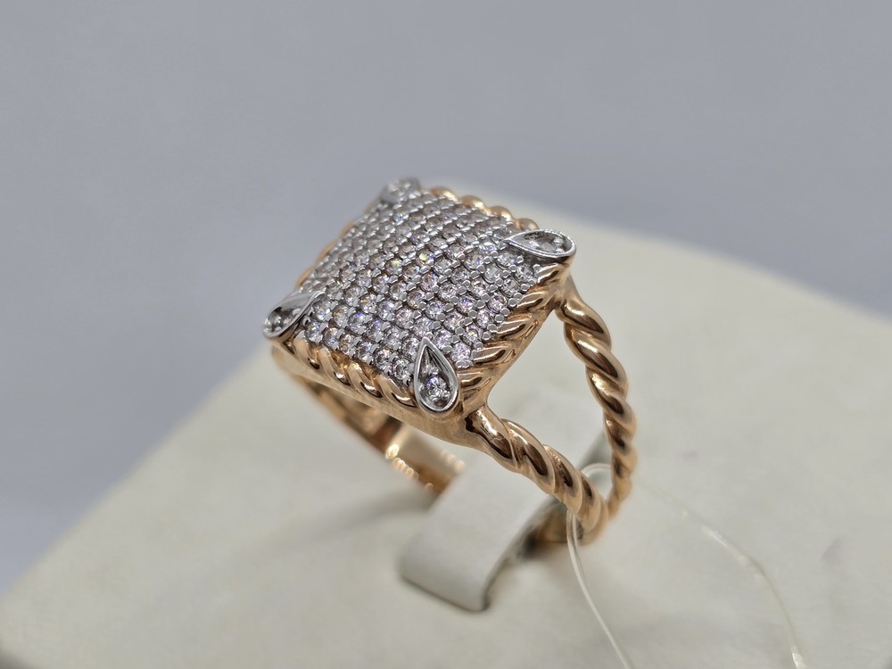 КОЛЬЦО С КАМНЯМИ (Au 585)