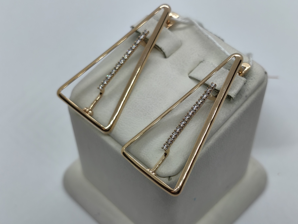 СКМИ585 СЕРЬГИ С КАМНЯМИ (Au 585)