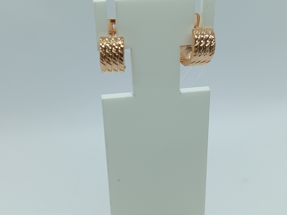 08-52-0099-01 СЕРЬГИ БЕЗ КАМНЯ (Au 585)