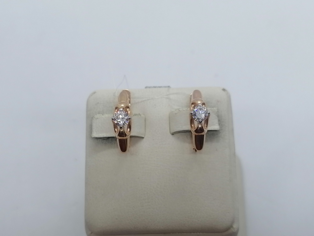 СЕРЬГИ С КАМНЕМ (Au 585)