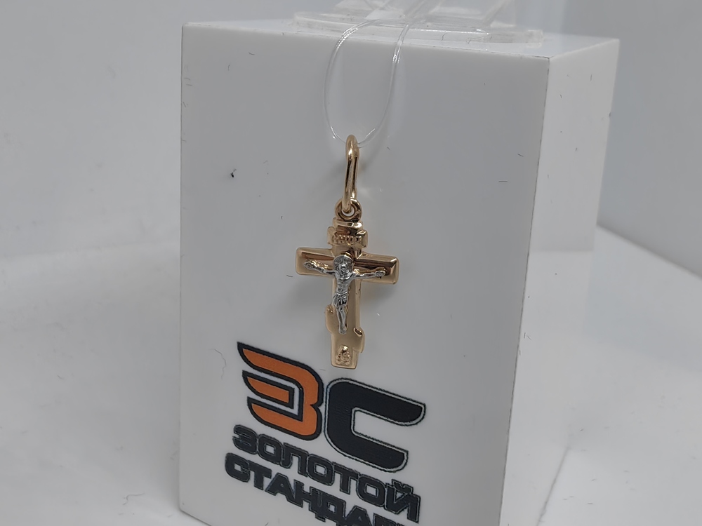 ПОДВЕСКА КРЕСТ без камня (Au 585)