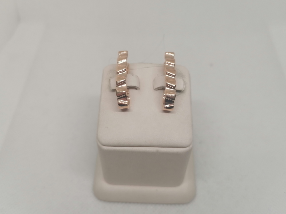 01-207060 СЕРЬГИ БЕЗ КАМНЯ (Au 585)