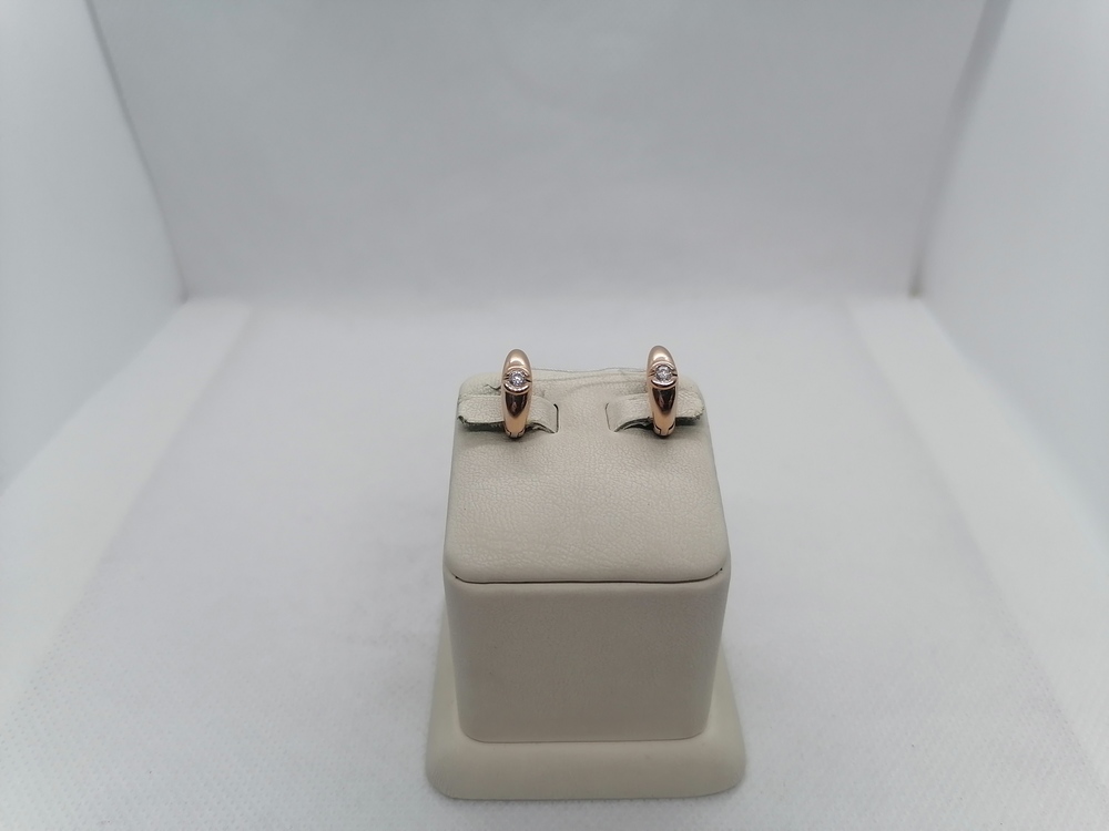 СКМ585 СЕРЬГИ С КАМНЕМ (Au 585)