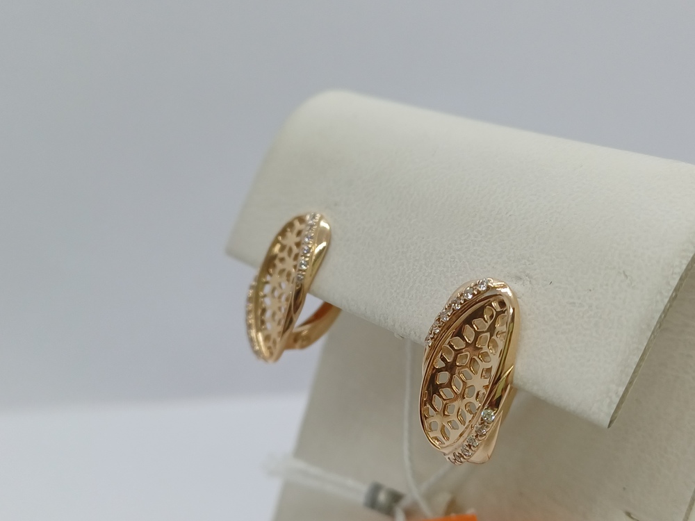 СКМИ585 СЕРЬГИ С КАМНЯМИ (Au 585)