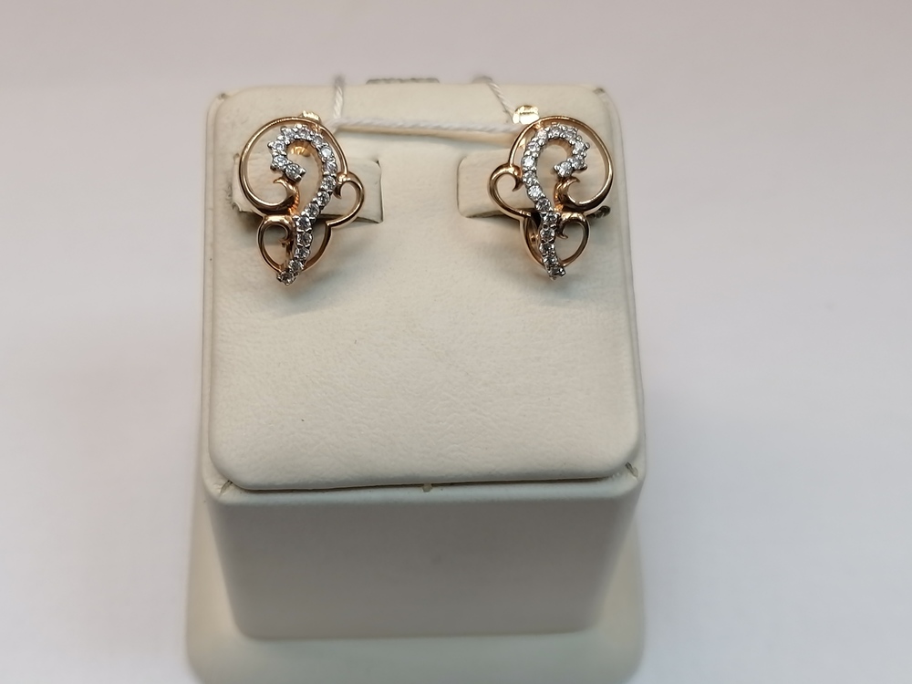 СКМИ585 СЕРЬГИ С КАМНЯМИ (Au 585)