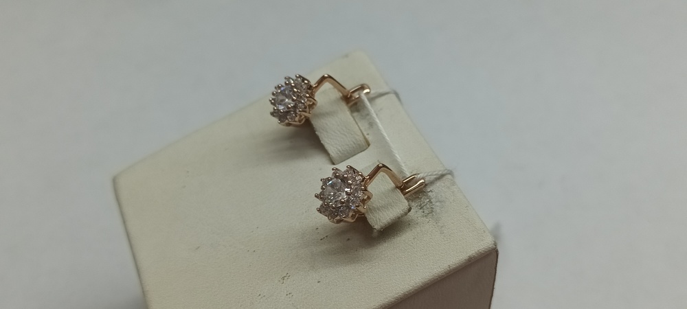 СКМИ585 СЕРЬГИ С КАМНЯМИ (Au 585)