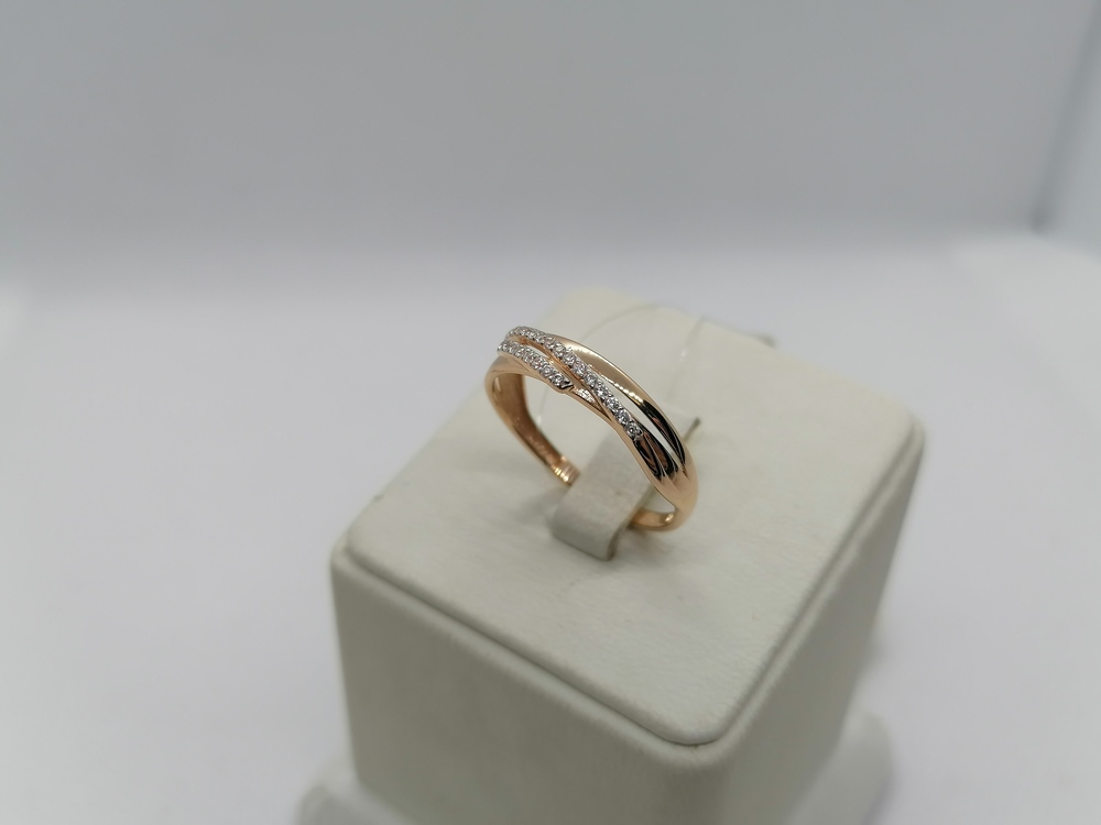 КОЛЬЦО С КАМНЯМИ (Au 585)