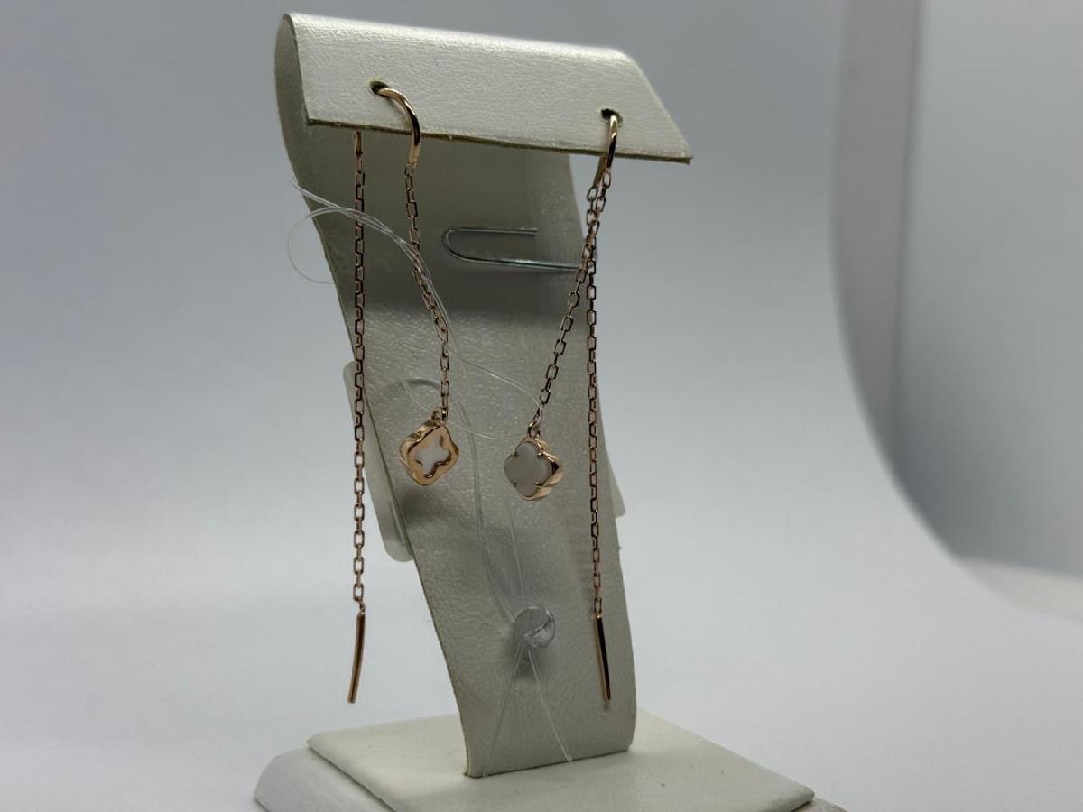 СЕРЬГИ ПРОДЕВКИ с камнем (Au 585)