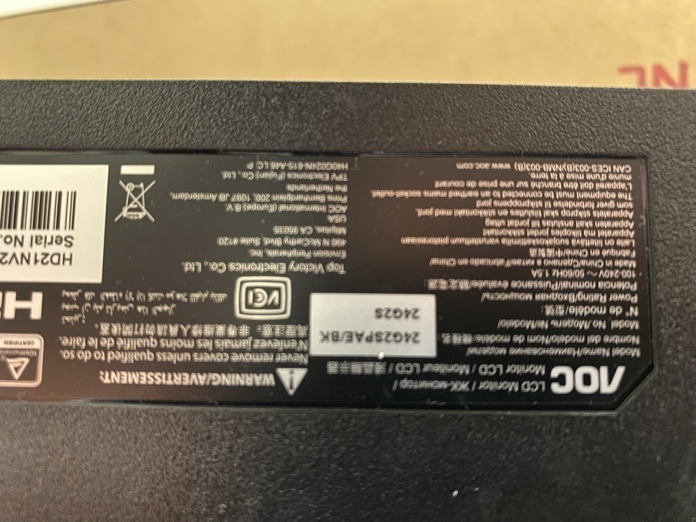 Монитор AOC 24G2SAE/BK