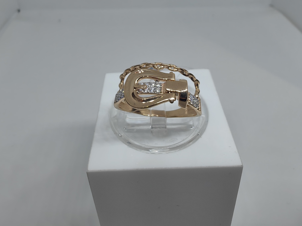 КОЛЬЦО С КАМНЯМИ (Au 585)