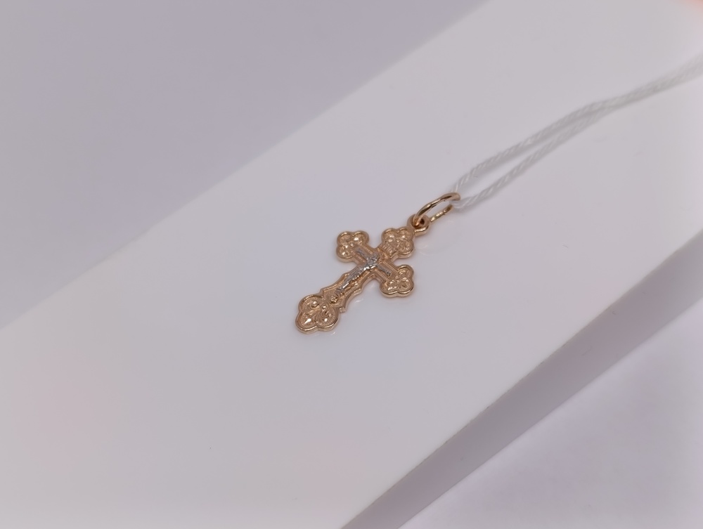 ПОДВЕСКА КРЕСТ БЕЗ КАМНЯ (Au 585)