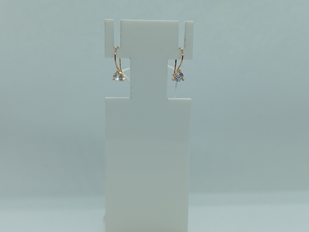 СЕРЬГИ С КАМНЕМ (Au 585)