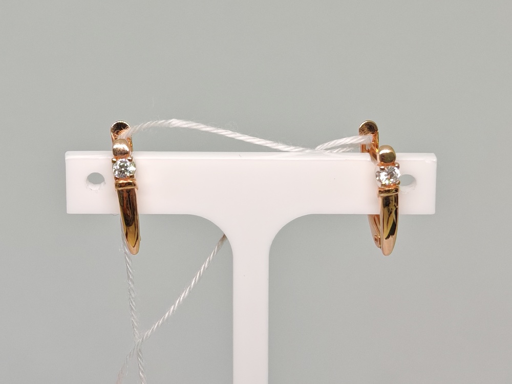 СЕРЬГИ С КАМНЕМ (Au 585)