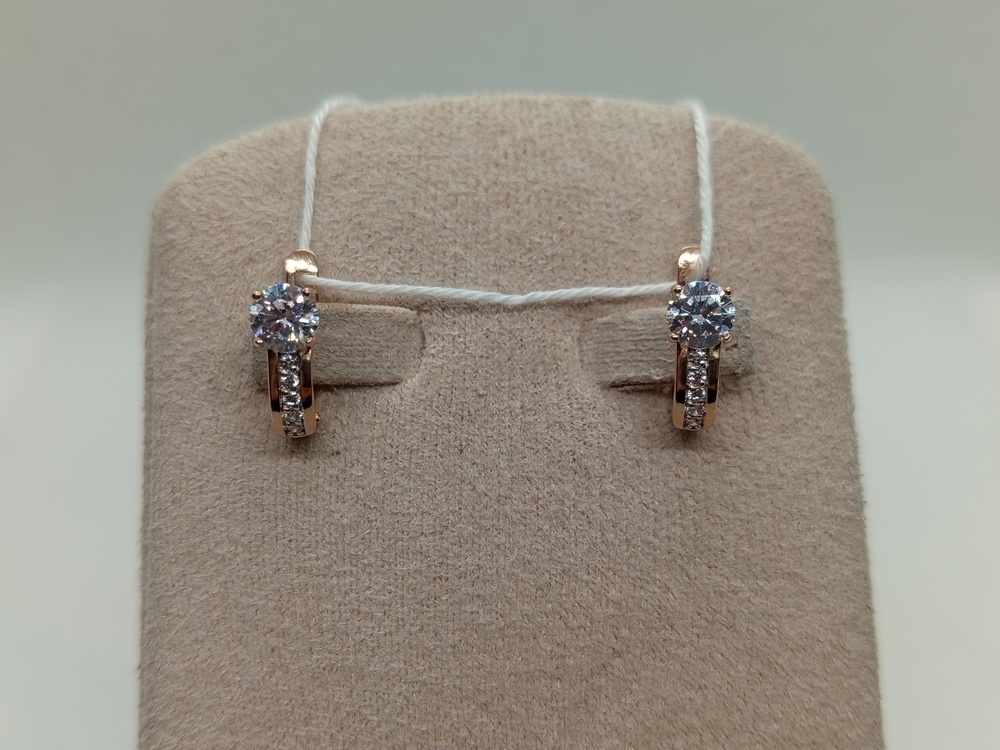 СКМИ585 СЕРЬГИ С КАМНЯМИ (Au 585)