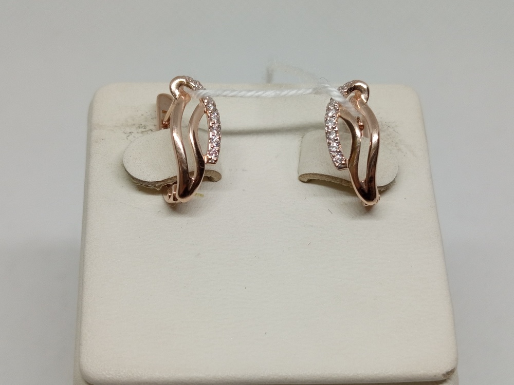 СКМИ585 СЕРЬГИ С КАМНЯМИ (Au 585)