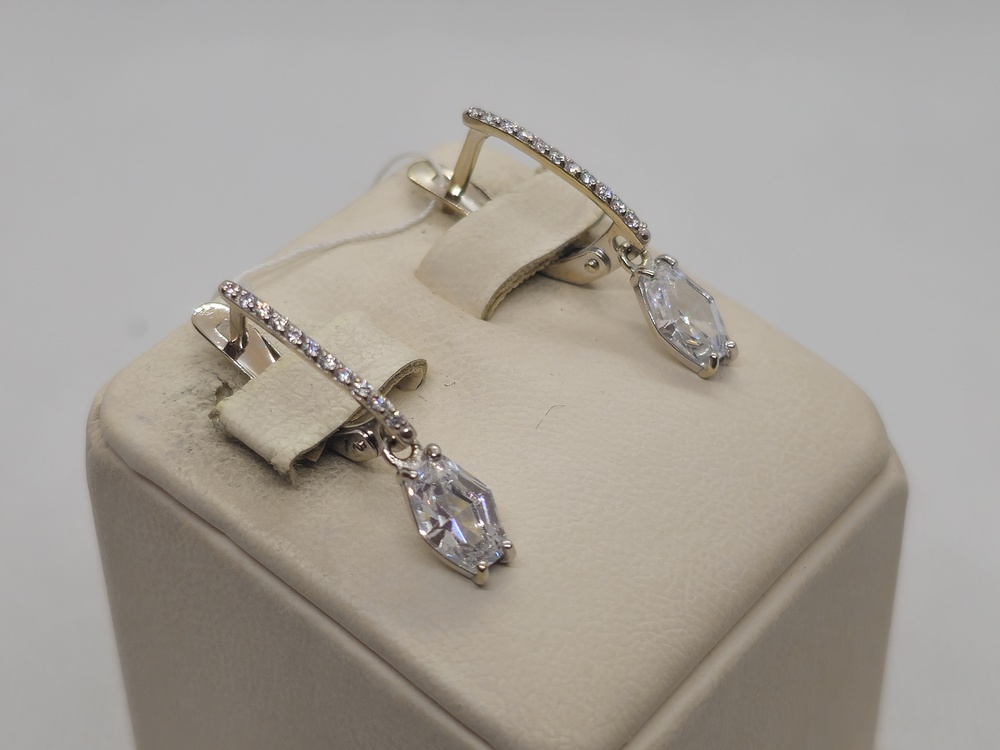 СКМИ585 СЕРЬГИ С КАМНЯМИ (Au 585)