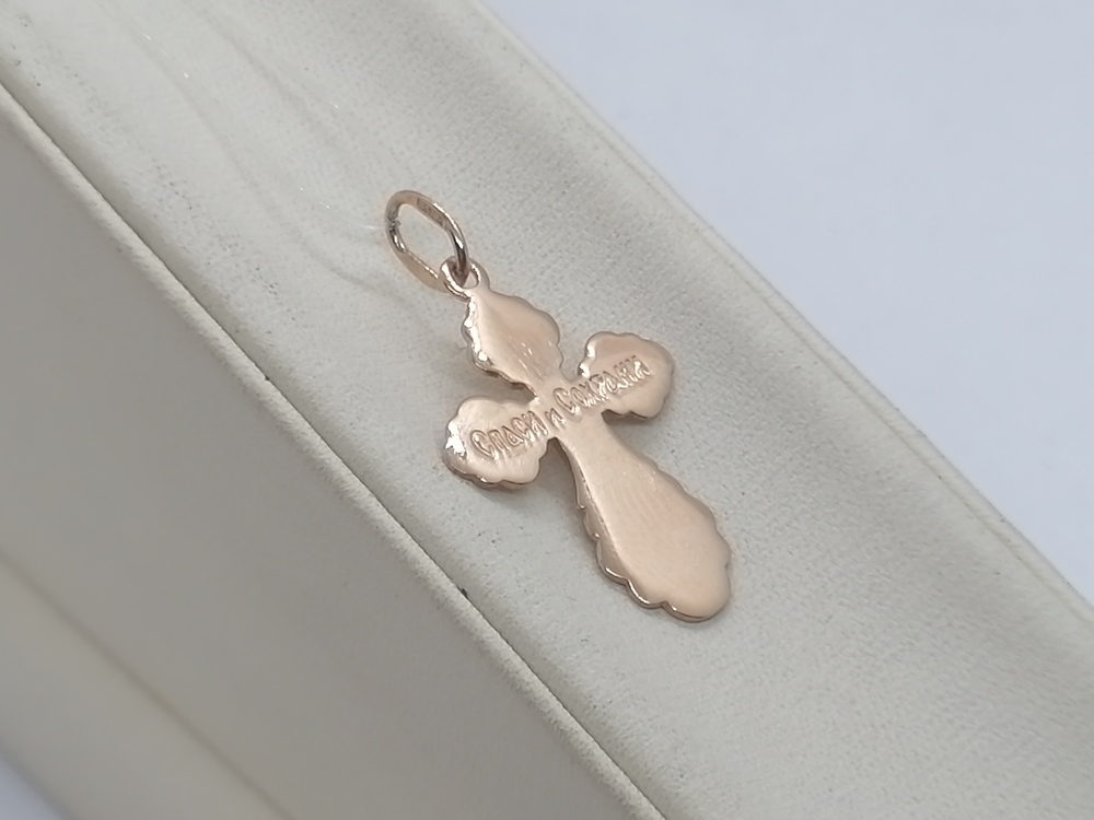 ПОДВЕСКА КРЕСТ без камня (Au 585)