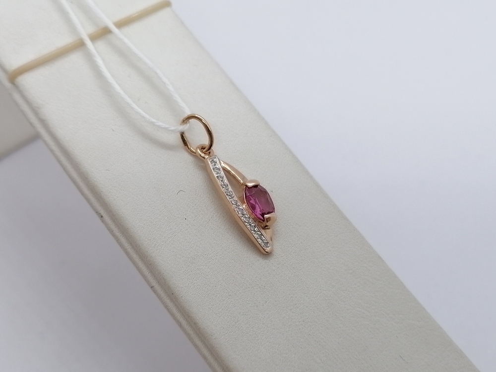 ПОДКМИ585 ПОДВЕСКА С КАМНЯМИ (Au 585)