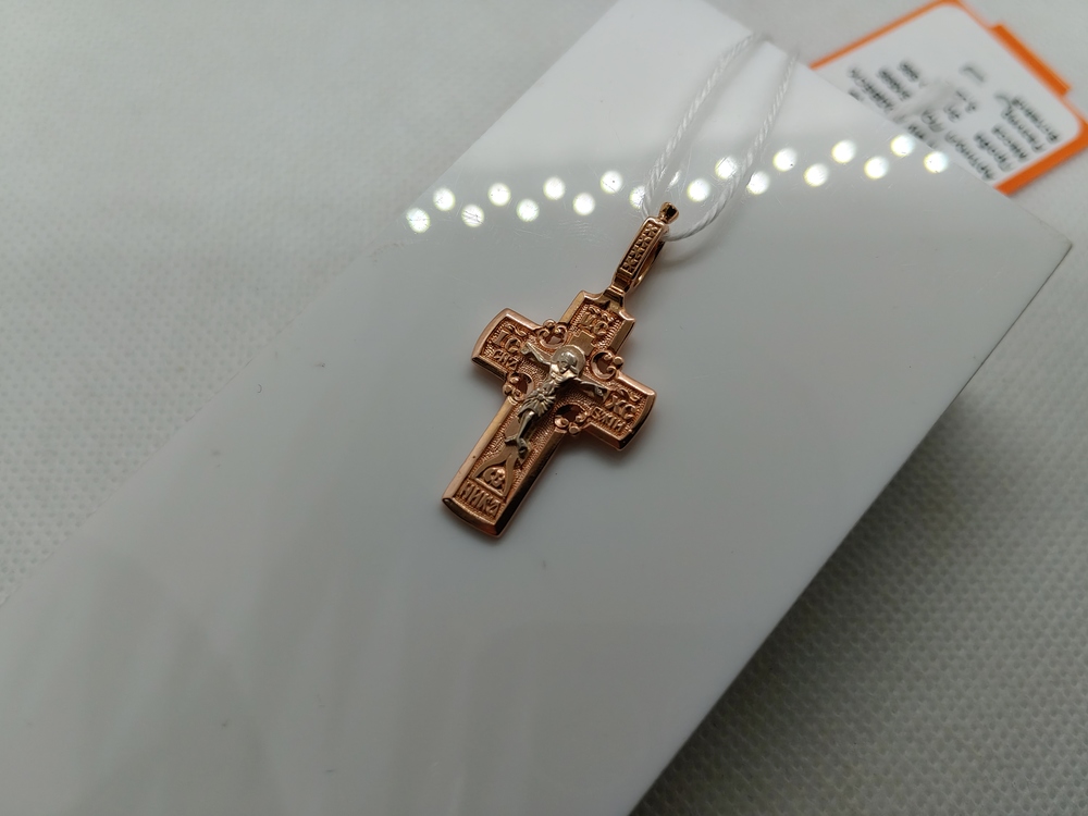 ПОДВЕСКА КРЕСТ БЕЗ КАМНЯ (Au 585)