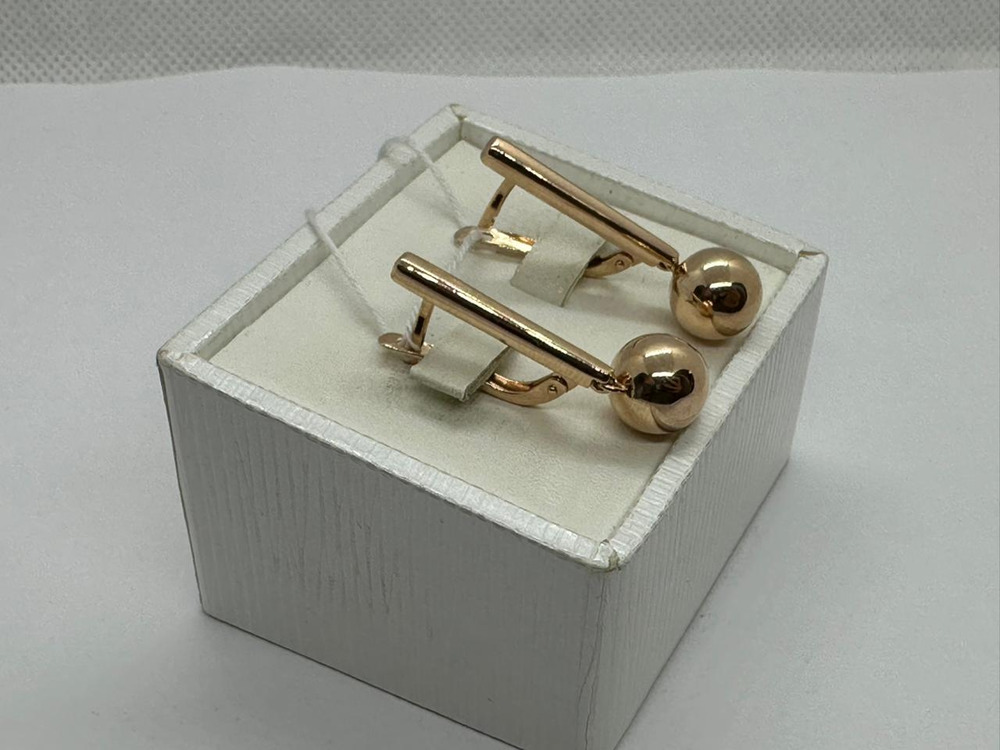 СБКМ585 СЕРЬГИ БЕЗ КАМНЯ (Au 585)