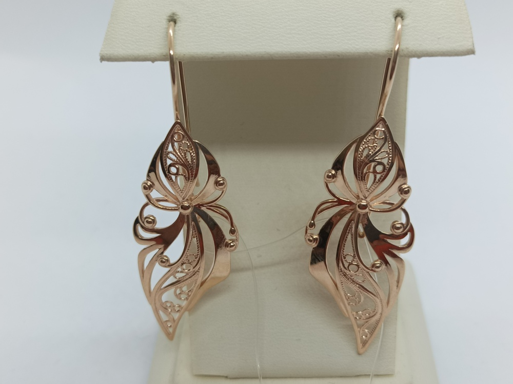 СЕРЬГИ ПЕТЕЛЬКА без камня (Au 585)