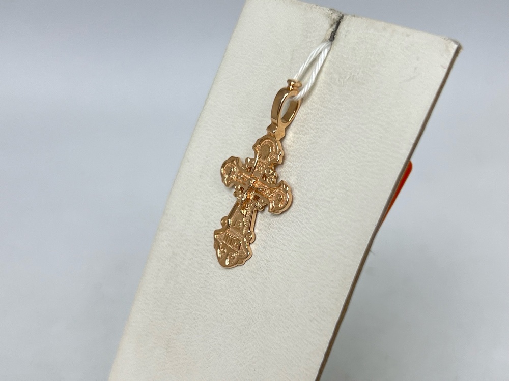 ПОДВЕСКА КРЕСТ БЕЗ КАМНЯ (Au 585)