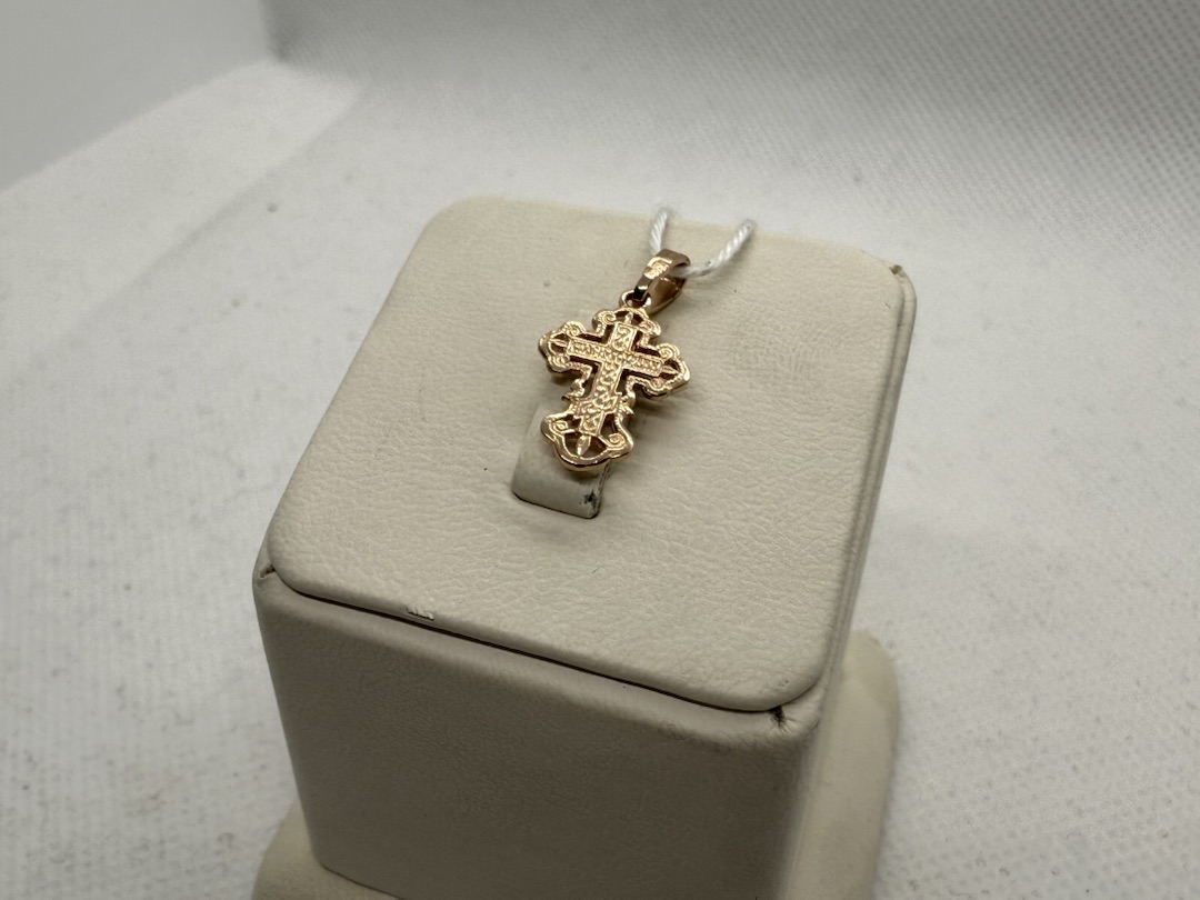 ПОДКБК585 ПОДВЕСКА КРЕСТ БЕЗ КАМНЯ (Au 585)