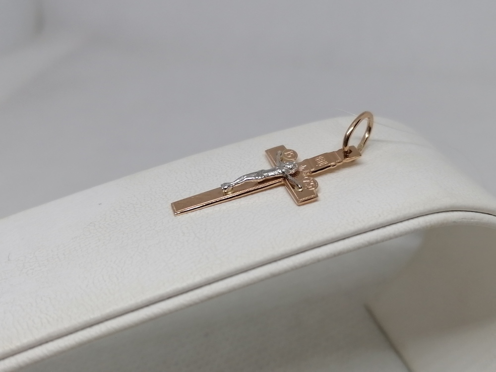 ПОДВЕСКА КРЕСТ без камня (Au 585)