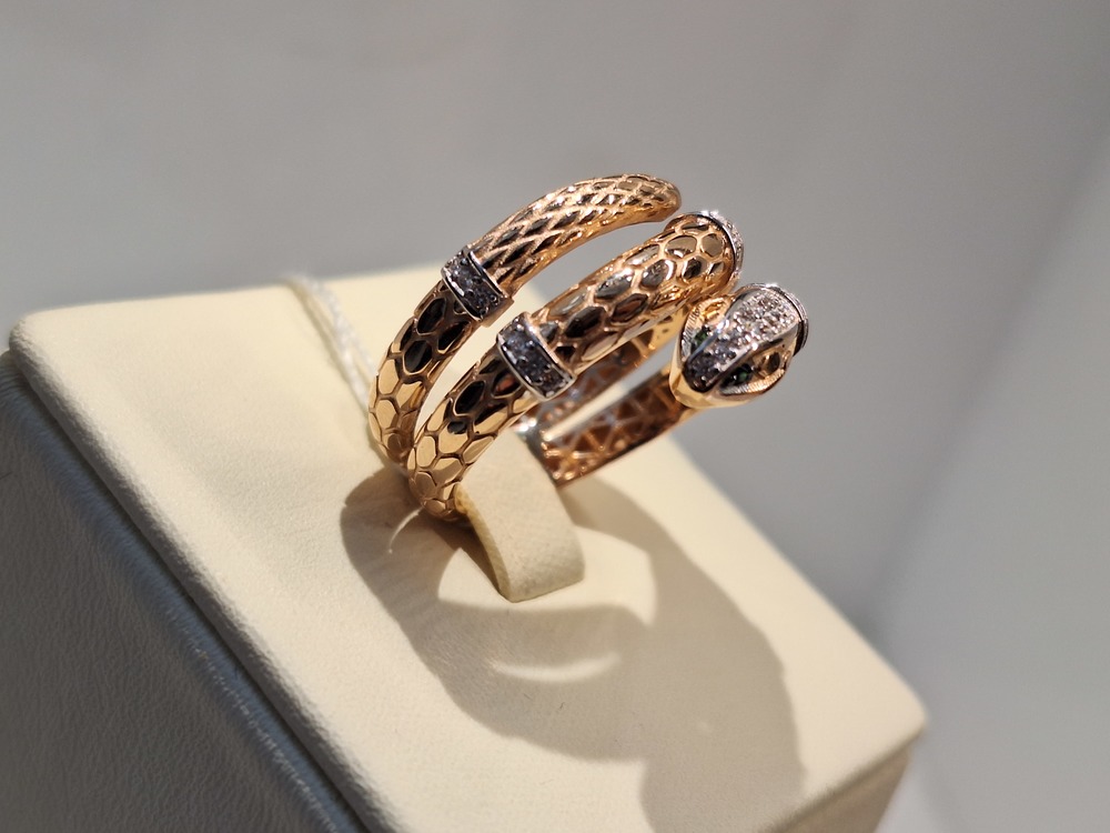 КОЛЬЦО С КАМНЯМИ (Au 585)