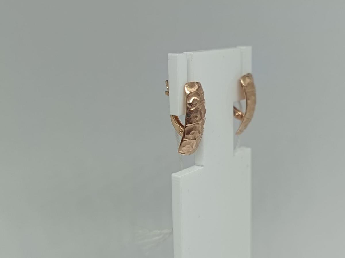 СБКМ585 СЕРЬГИ БЕЗ КАМНЯ (Au 585)