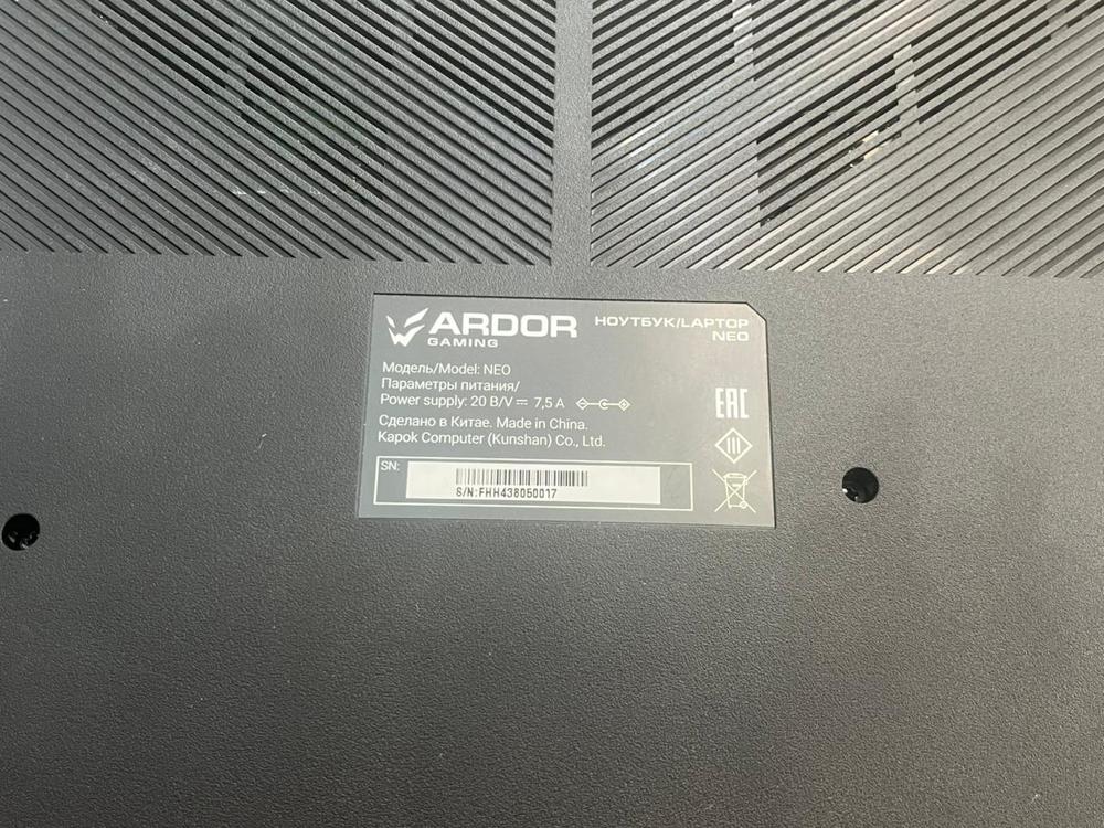 Ноутбук ARDOR Gaming NEO G17-I5ND203; I5-12500H, GeForce RTX 3050, 16 Гб, 512 GB, Нет