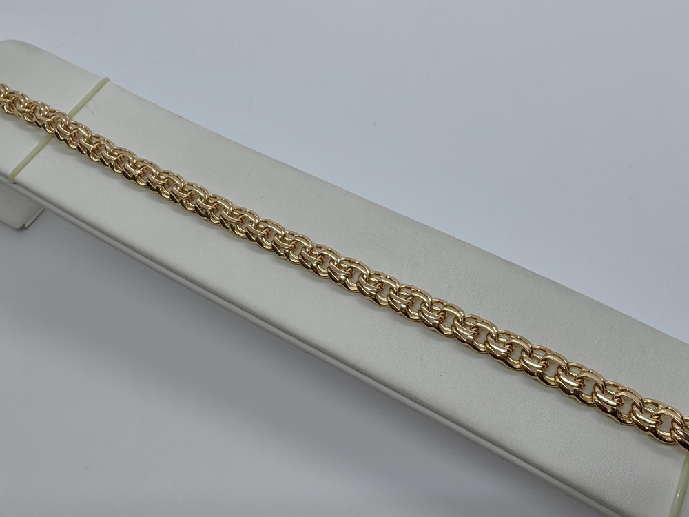 БЛБ585 БРАСЛЕТ ПОЛНОВЕСНЫЙ Бисмарк (Au 585)