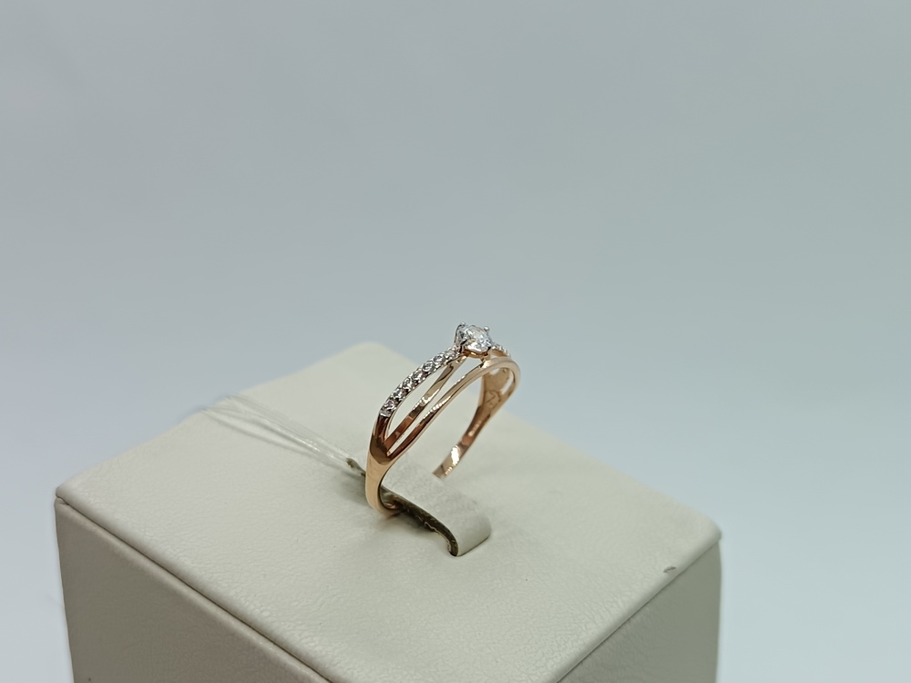 КОЛЬЦО С КАМНЯМИ (Au 585)