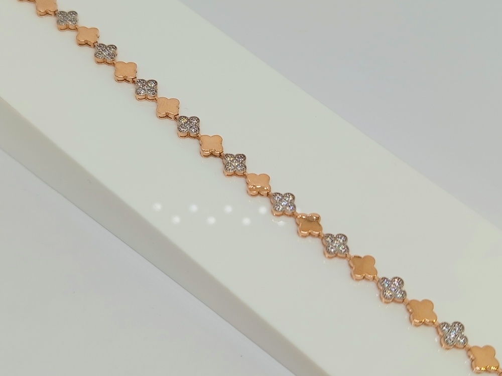 БРАСЛЕТ ФАНТАЗИЯ с камнями (Au 585)