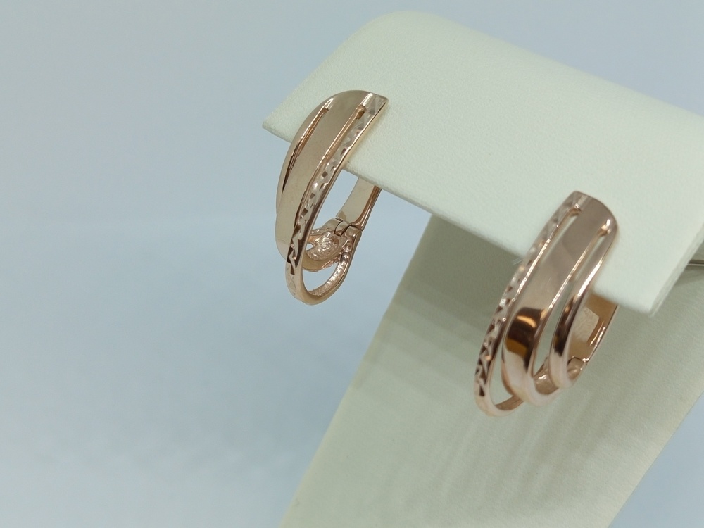 СЕРЬГИ БЕЗ КАМНЯ (Au 585)