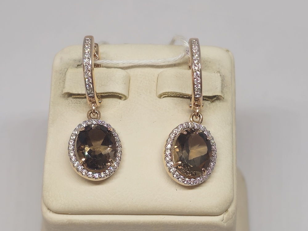 СКМИ585 СЕРЬГИ С КАМНЯМИ (Au 585)