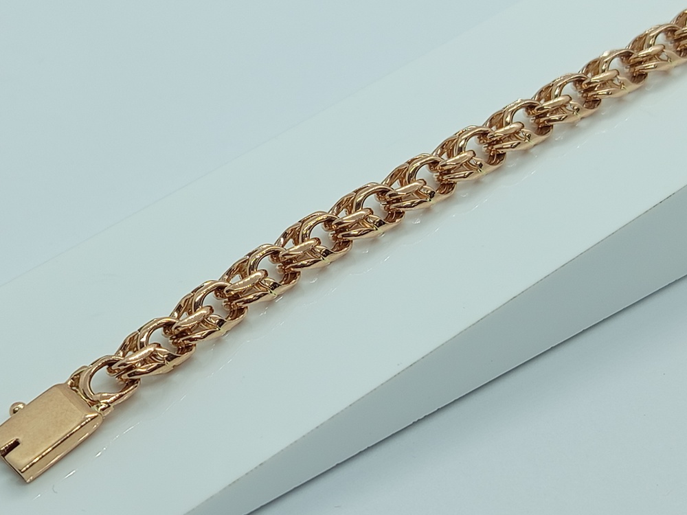 БЛБ585 БРАСЛЕТ ПОЛНОВЕСНЫЙ Бисмарк (Au 585)