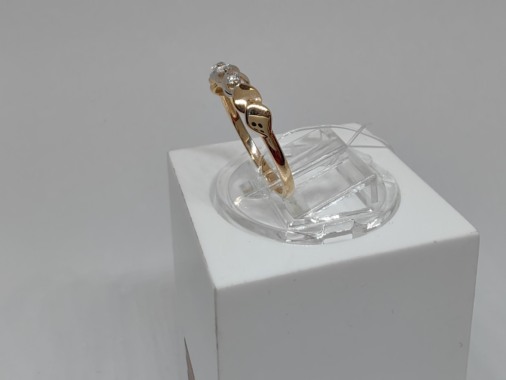 КОЛЬЦО С КАМНЯМИ (Au 585)