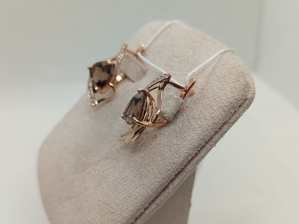 СКМИ585 СЕРЬГИ С КАМНЯМИ (Au 585)