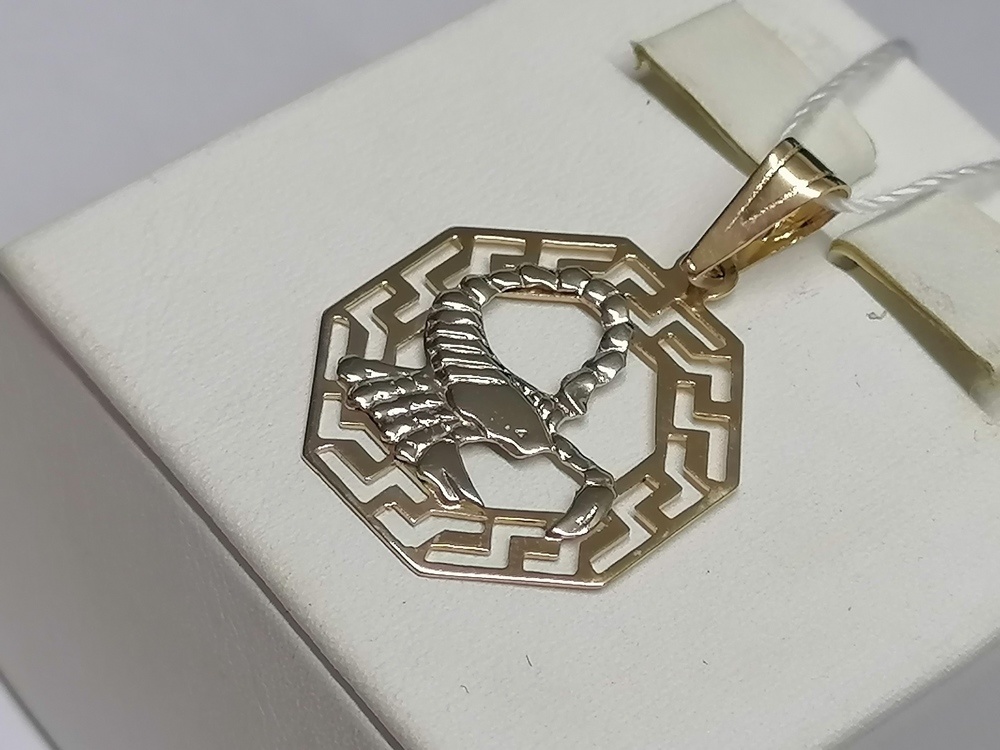 ПОДВЕСКА ЗНАК ЗОДИАКА СКОРПИОН Au 585