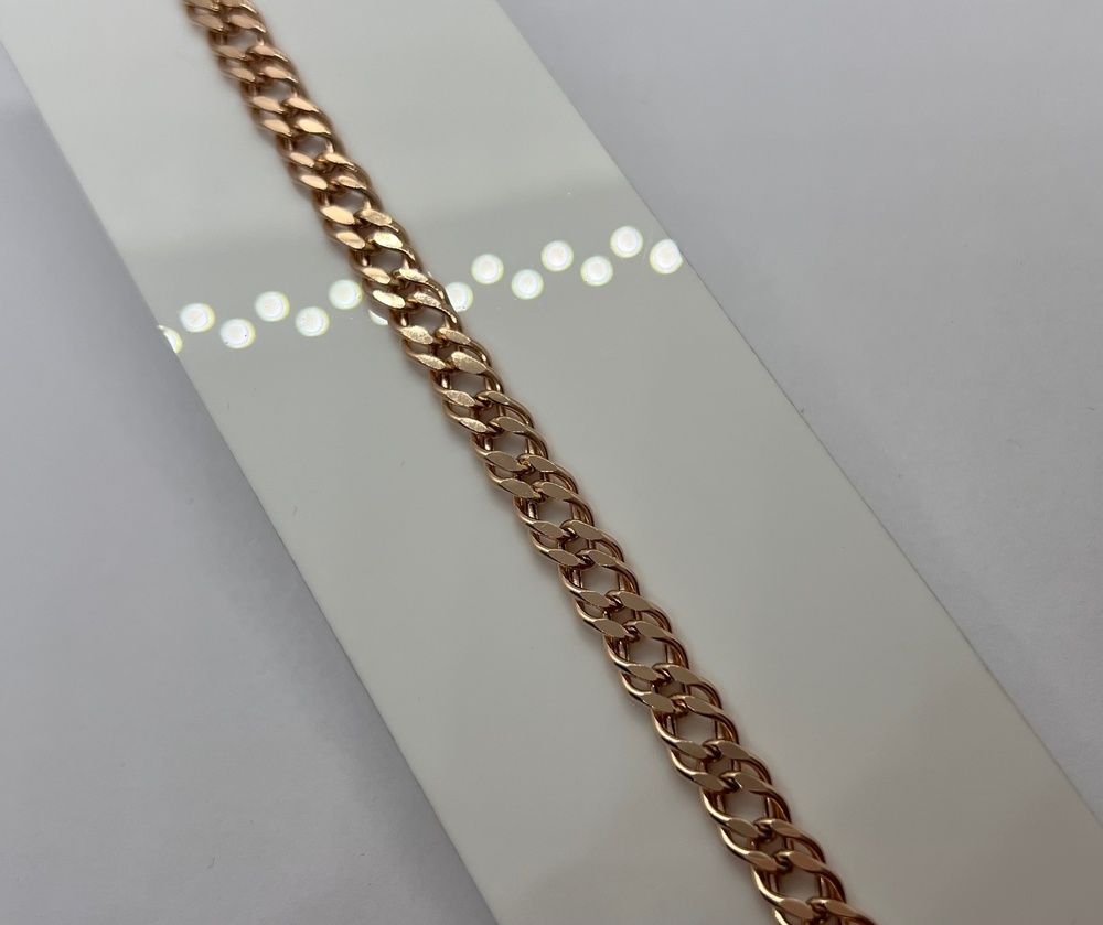 БРАСЛЕТ ПУСТОТЕЛЫЙ Ромб двойной (Au 585)