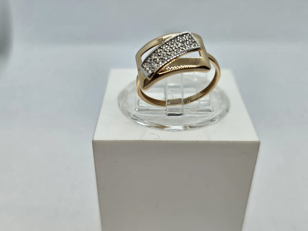 КОЛЬЦО С КАМНЯМИ (Au 585)