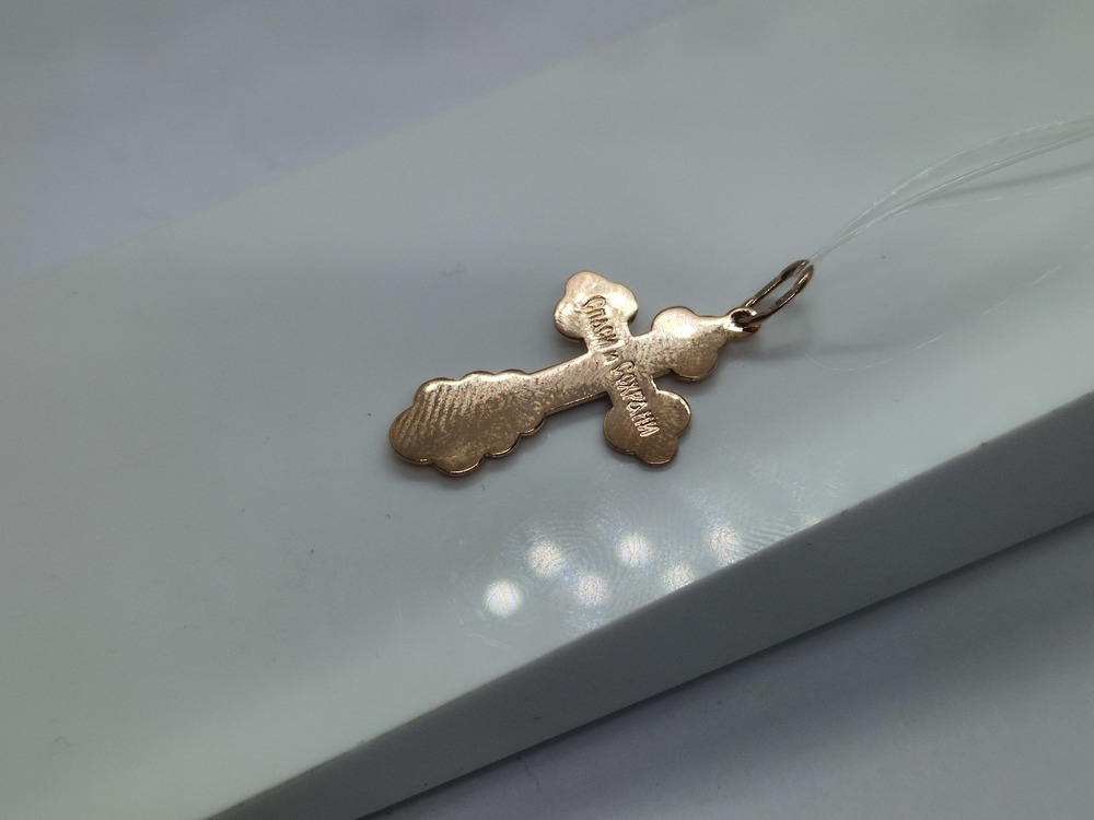 ПОДВЕСКА КРЕСТ без камня (Au 585)