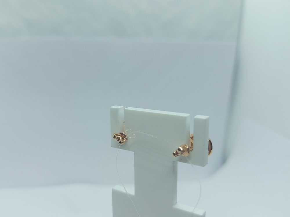 СЕРЬГИ ПУСЕТЫ с камнем (Au 585)