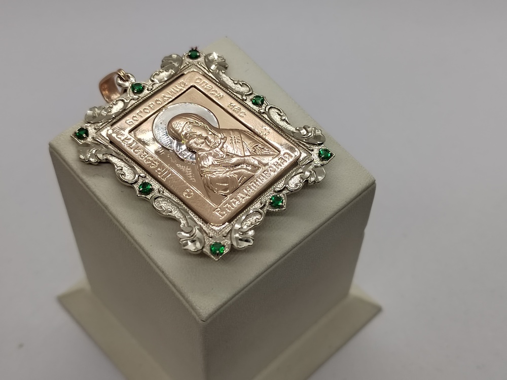 ПОДВЕСКА ИКОНА с камнями (Au 585)